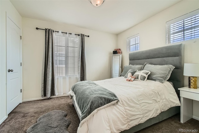 bedroom featuring carpet