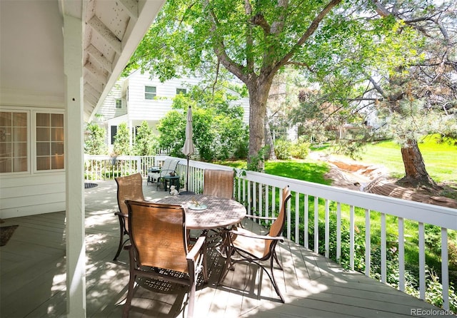 view of wooden deck