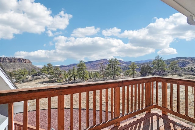 700 Apple Ridge Rd, Lyons, CO 80540 - wooden terrace featuring a mountain view