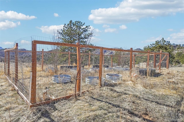 700 Apple Ridge Rd, Lyons, CO 80540 - view of yard featuring a vegetable garden and fence