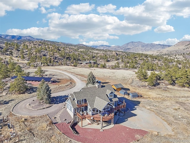 700 Apple Ridge Rd, Lyons, CO 80540 - aerial view of property and surrounding area with a mountainous background