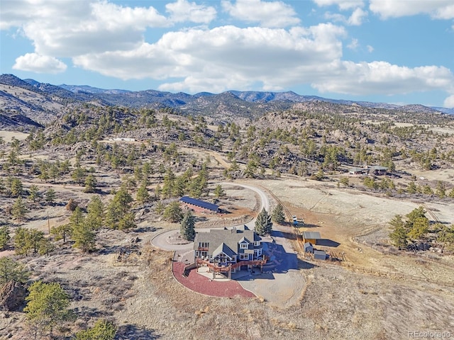 700 Apple Ridge Rd, Lyons, CO 80540 - aerial view of property and surrounding area featuring a mountainous background