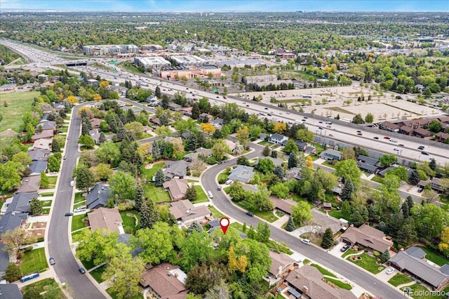 bird's eye view featuring a residential view