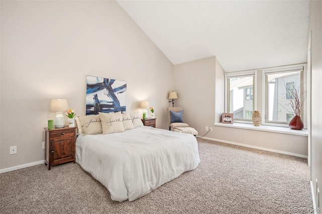 23585 Genesee Village Rd Unit E, Golden, CO 80401 - carpeted bedroom with lofted ceiling and baseboards