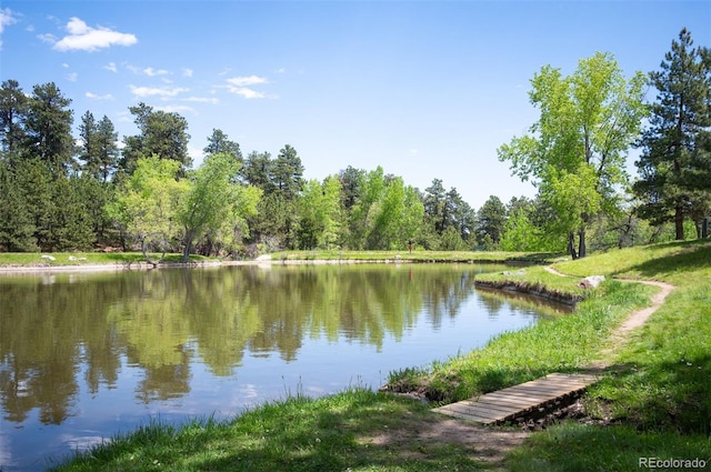 23585 Genesee Village Rd Unit E, Golden, CO 80401 - water view with a forest