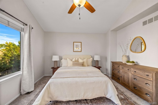 14712 Josephine St, Thornton, CO 80602 - bedroom featuring light colored carpet, ceiling fan, and lofted ceiling