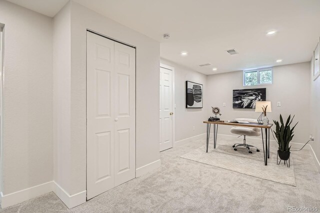 5555 Julian St, Denver, CO 80221 - office space featuring light colored carpet, recessed lighting, and baseboards