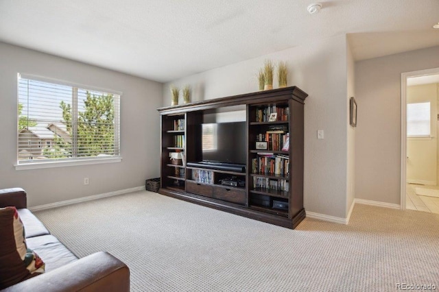 3102 Fox Sedge Pl, Highlands Ranch, CO 80126 - carpeted living area featuring baseboards