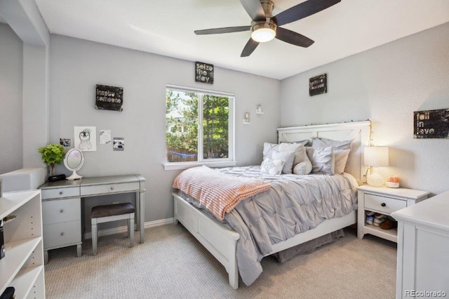 3102 Fox Sedge Pl, Highlands Ranch, CO 80126 - bedroom featuring light carpet and a ceiling fan