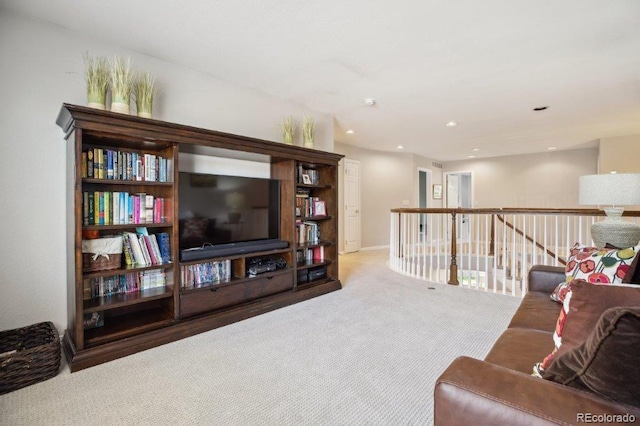 3102 Fox Sedge Pl, Highlands Ranch, CO 80126 - carpeted living room with recessed lighting and baseboards