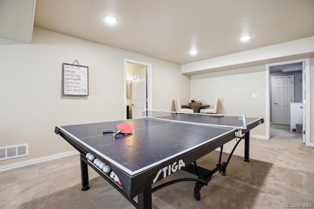 3102 Fox Sedge Pl, Highlands Ranch, CO 80126 - game room featuring light carpet, recessed lighting, and baseboards
