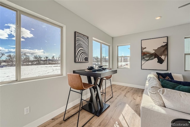 15290 W 69th Pl, Arvada, CO 80007 - office area with light wood-style floors and recessed lighting