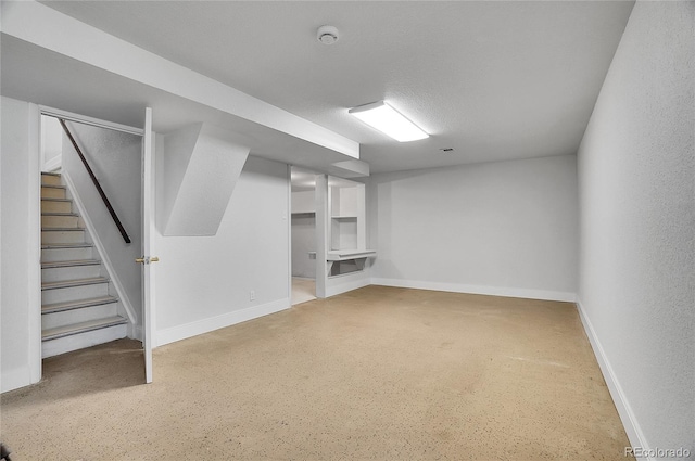 7819 Tejon St, Denver, CO 80221 - finished below grade area with stairway and baseboards