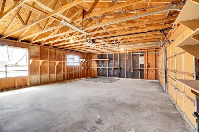 7819 Tejon St, Denver, CO 80221 - miscellaneous room featuring a garage and unfinished concrete floors