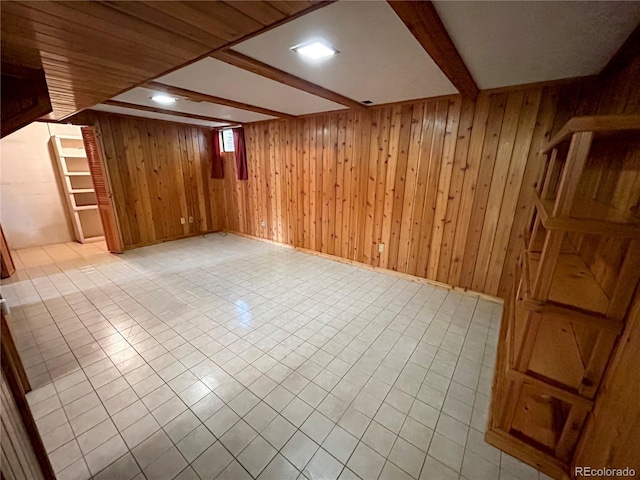 660 Wolff St, Denver, CO 80204 - below grade area featuring wooden walls