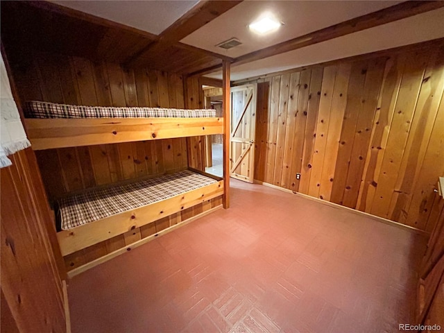 660 Wolff St, Denver, CO 80204 - sauna / steam room featuring wooden walls and tile patterned floors