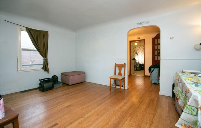 misc room featuring light wood-type flooring