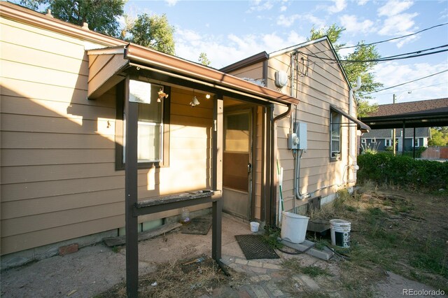 view of home's exterior