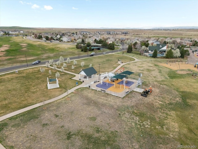 drone / aerial view with a residential view