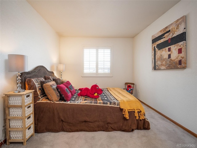 view of carpeted bedroom