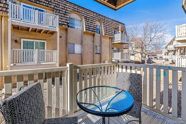 balcony with a residential view