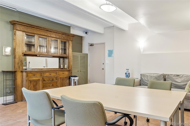 1255 N Ogden St Unit 305, Denver, CO 80218 - dining space featuring bar with sink