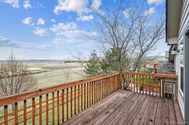 deck with a rural view