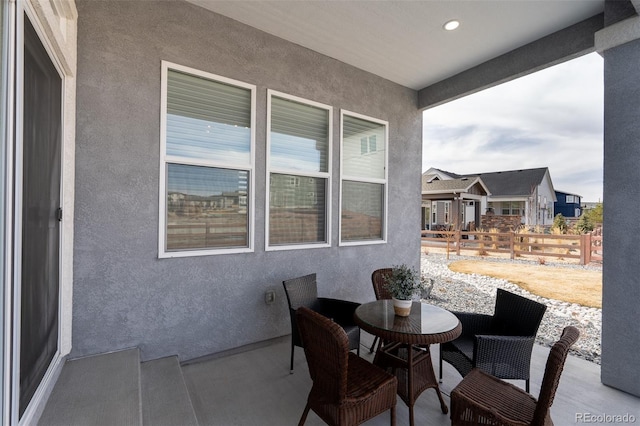 view of patio with fence