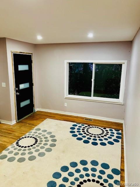 entryway featuring light hardwood / wood-style flooring