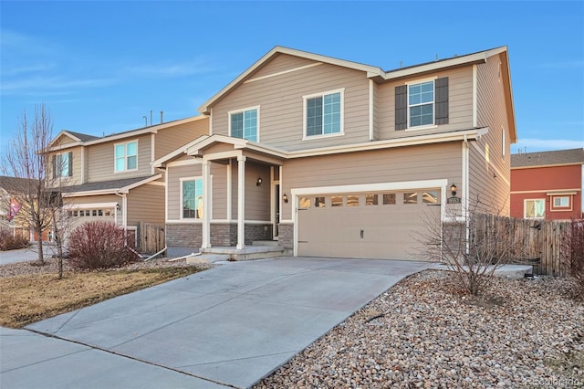 view of front of home featuring a garage