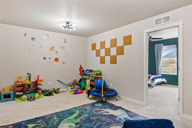 244 Chipeta Way, Lochbuie, CO 80603 - game room with carpet, baseboards, and a textured ceiling