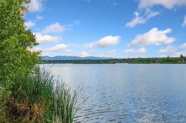 water view with a mountain view