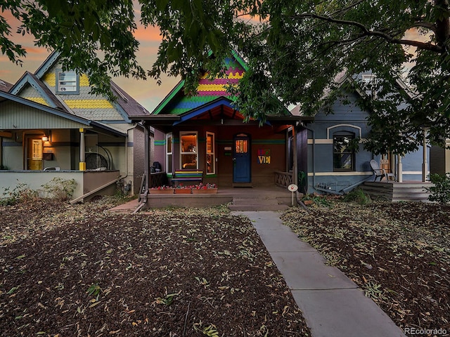 view of front of home featuring a porch