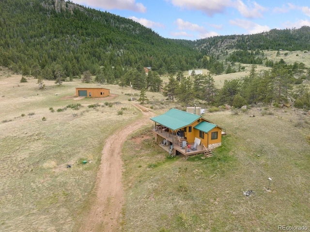 bird's eye view with a rural view