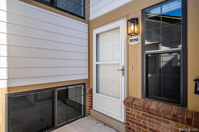 view of doorway to property