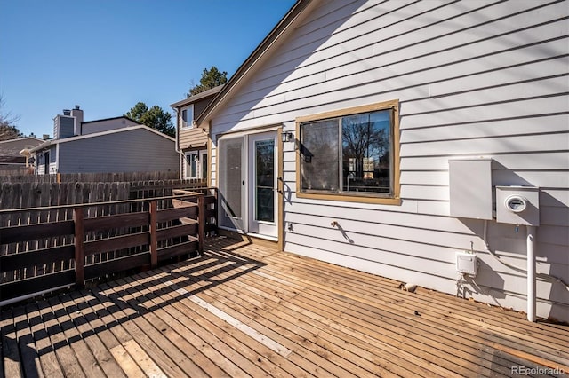 wooden deck with fence