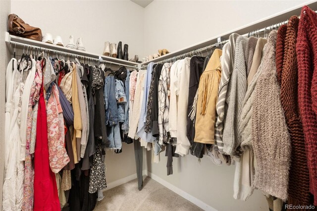 1108 Huntington Ave, Dacono, CO 80514 - walk in closet featuring carpet floors