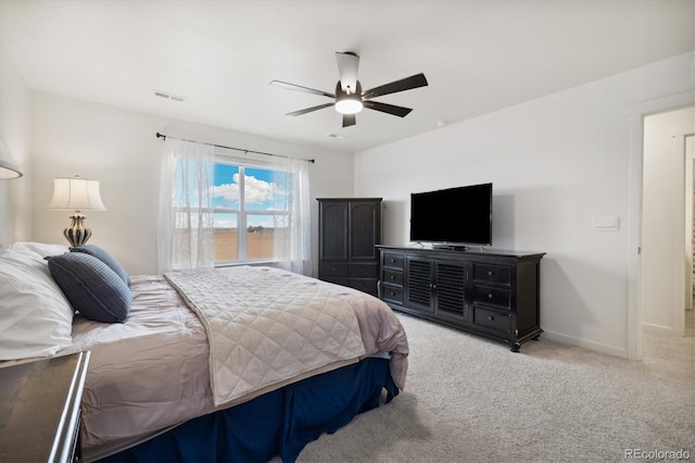353 Raven Ln, Johnstown, CO 80534 - carpeted bedroom featuring baseboards and ceiling fan