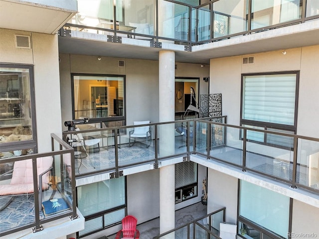 view of patio / terrace with a balcony