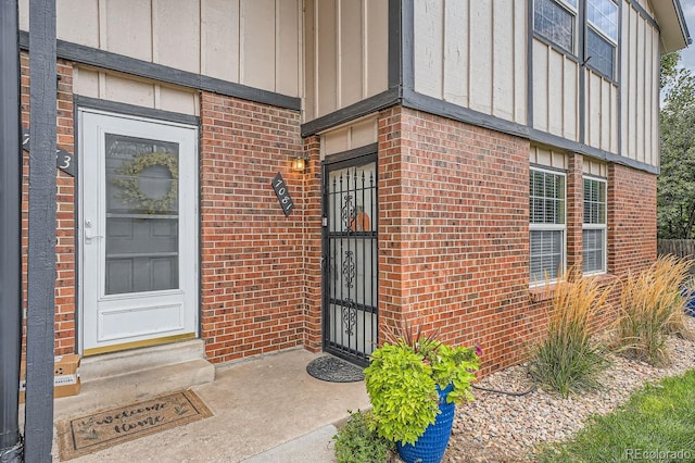 view of doorway to property