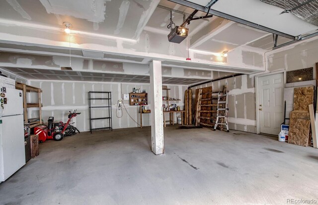 492 Kimmes Ln, Breckenridge, CO 80424 - garage with freestanding refrigerator and a garage door opener