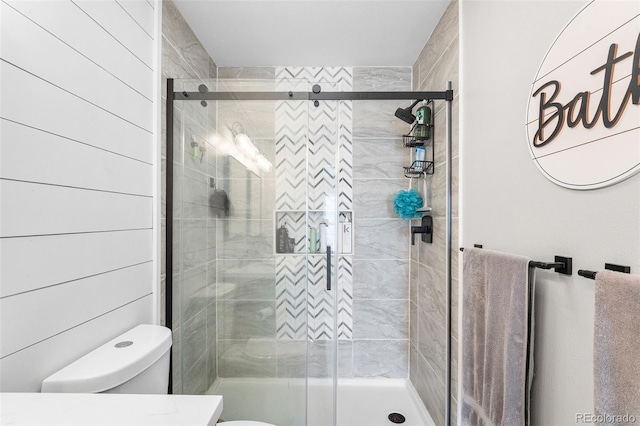 4733 S Vivian Ct, Morrison, CO 80465 - bathroom featuring toilet and a shower stall