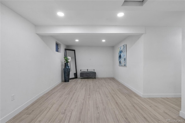 interior space featuring light hardwood / wood-style floors