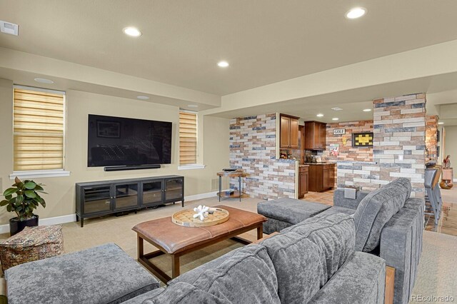 view of carpeted living room