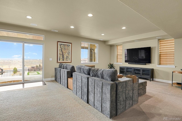 view of carpeted living room