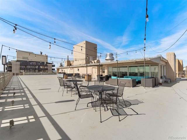 view of patio / terrace with an outdoor living space