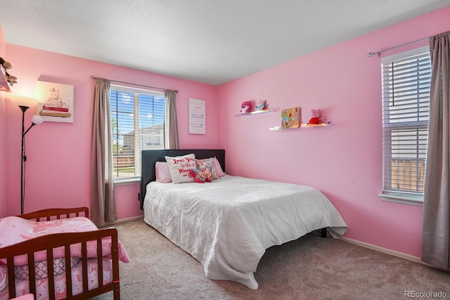 view of carpeted bedroom