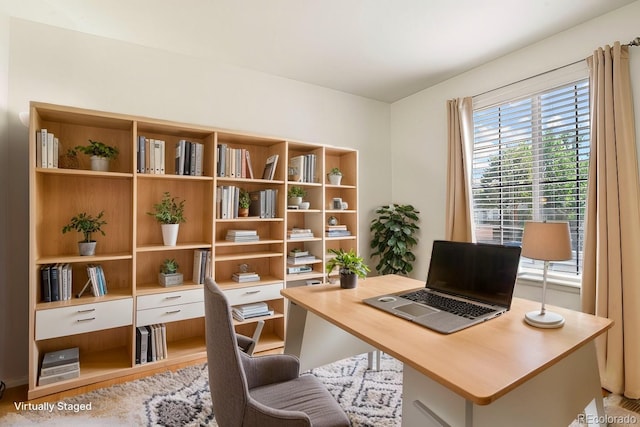 view of home office