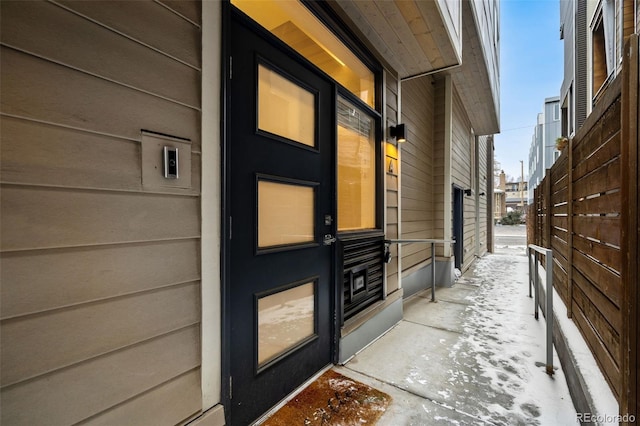 view of doorway to property