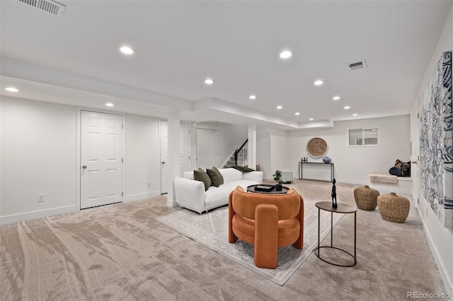 view of carpeted living room